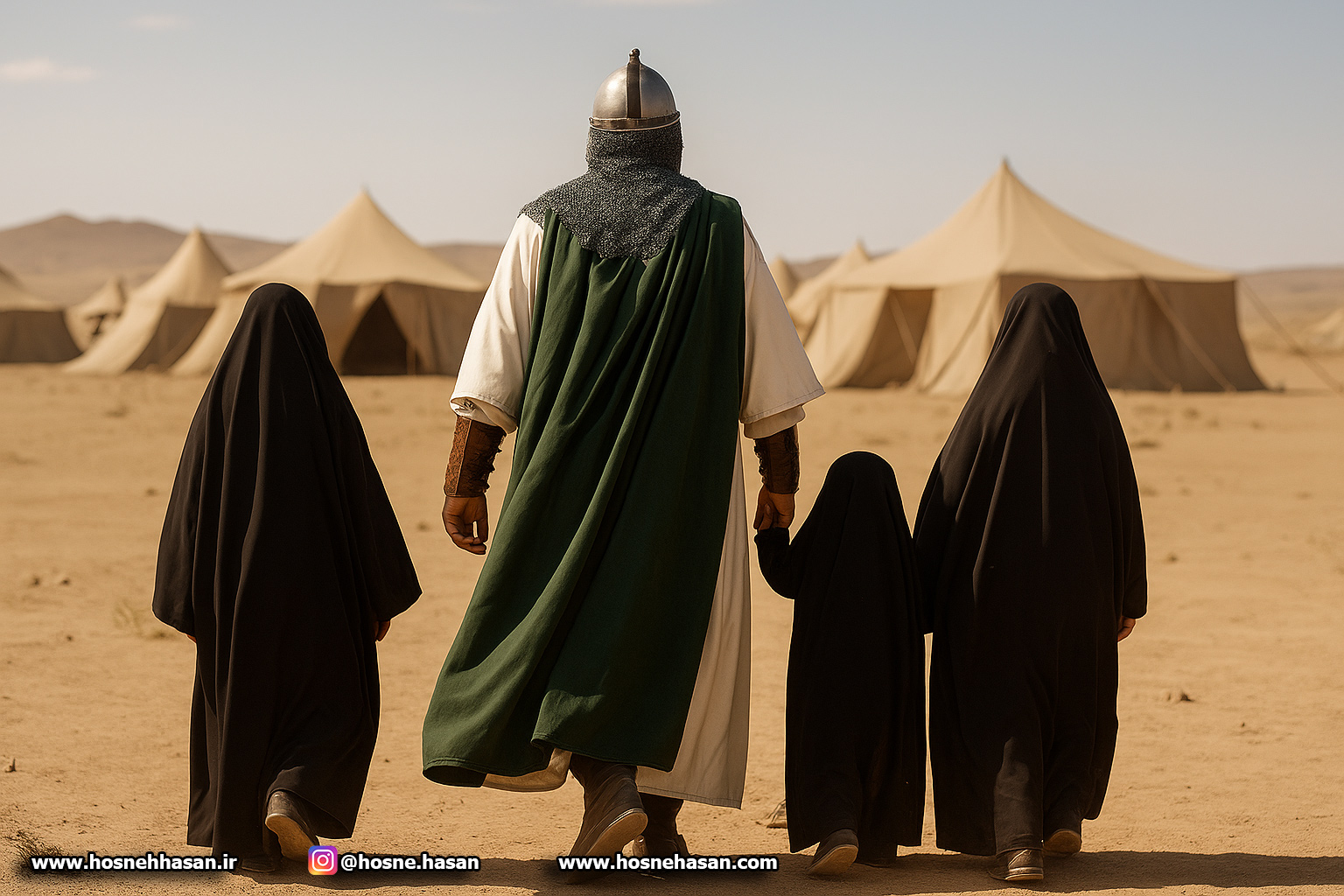 صفورا و طهورا و صبورا به همراه امام حسین